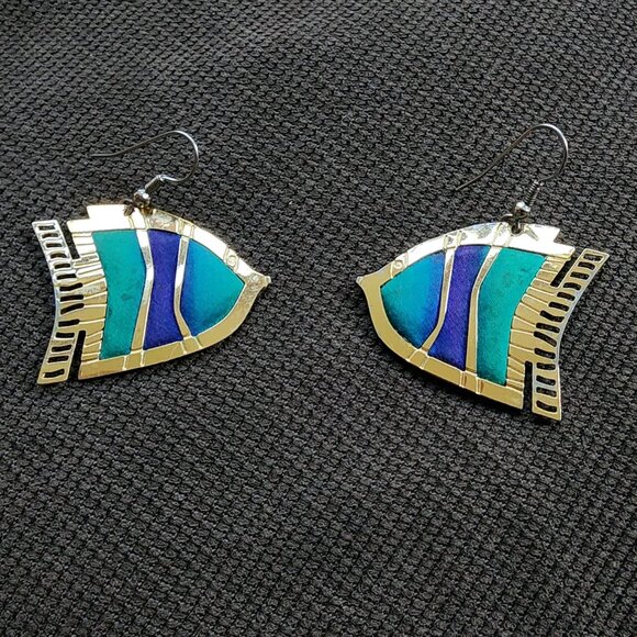 Claire's Tropical Fish Drop Dangle Earrings - Picture 1 of 7